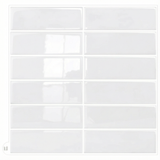 Blanc - Carrelage droit autocollant