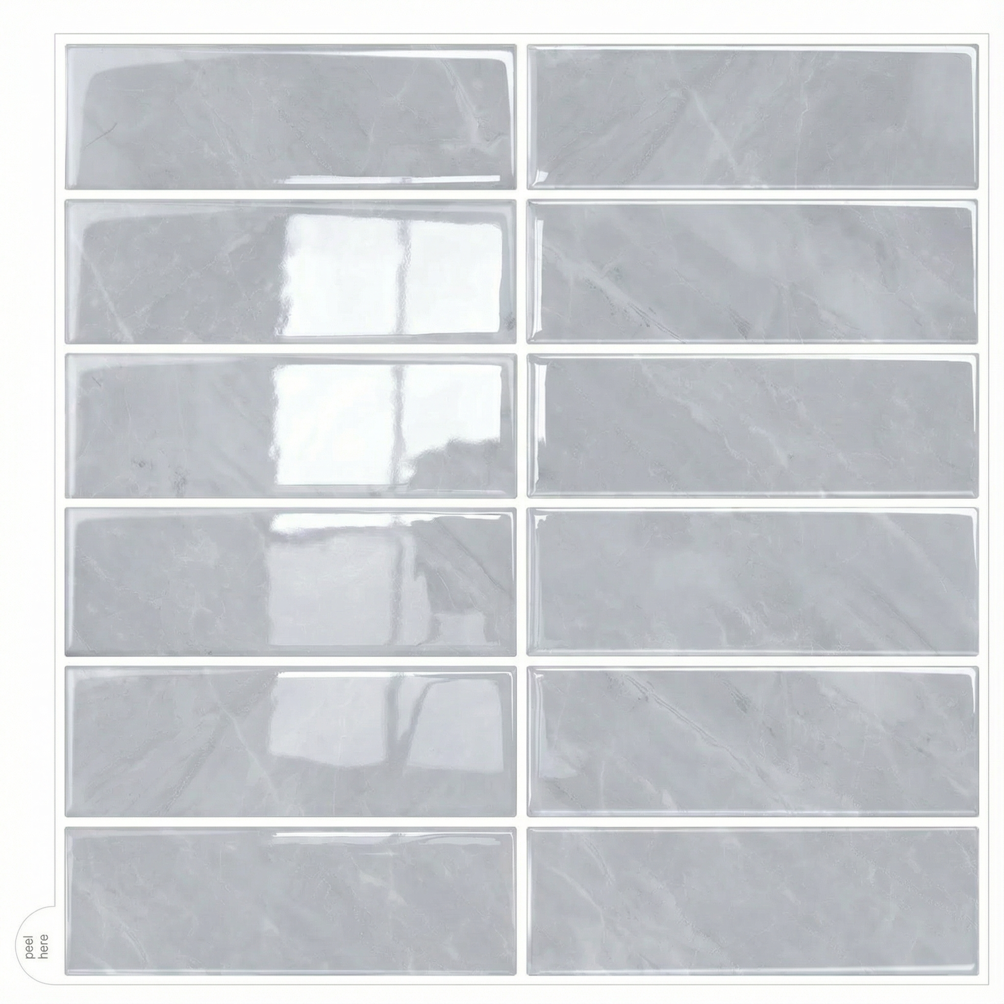 Marbre - Carrelage droit autocollant