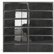 Noir - Carrelage droit autocollant