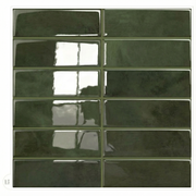 Vert foncé - Carrelage droit autocollant